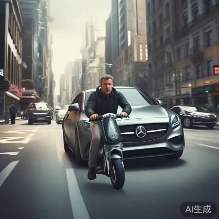 女司机奔驰停路中，导致周边大堵车引关注