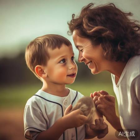 家长默默支持小男孩，亲情无价