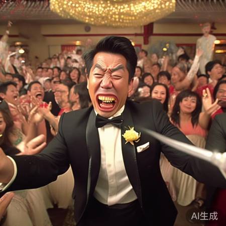 新郎搞笑模仿武侠台词