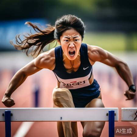 冲刺失误，险些跌倒