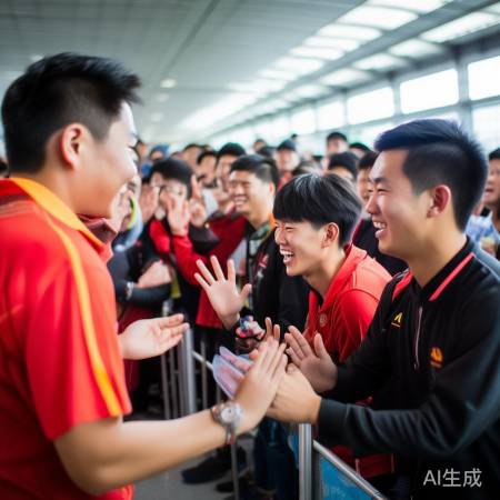 国乒机场惊喜互动