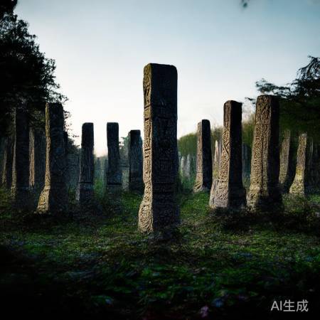 古老石柱阵,神秘力量象征