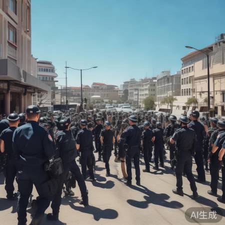 塞尔维亚阅兵现场惊现枪战：安保演示引发观者热议