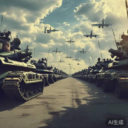 阅兵精彩，士兵眼神坚定