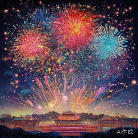 烟花融入文化科技