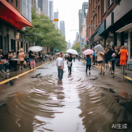 强风致积水，注意出行安全