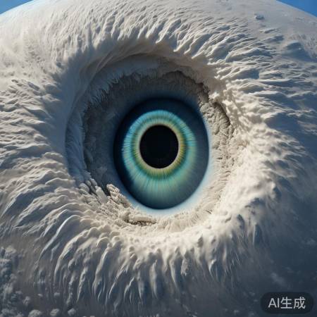 高空俯瞰风眼壁,自然抽象画作