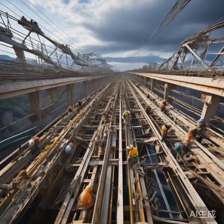 克服重重困难建桥