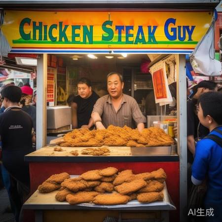 鸡排哥人气爆棚，美味鲜嫩