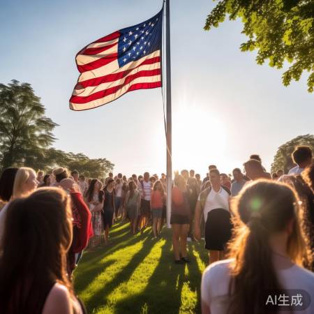 爱国情怀在升旗仪式