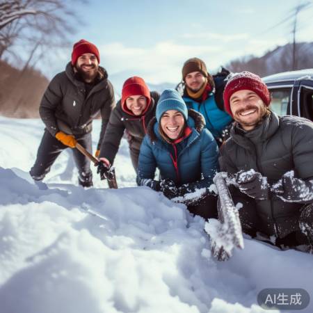 自驾雪地困境不惧，冷静应对保安