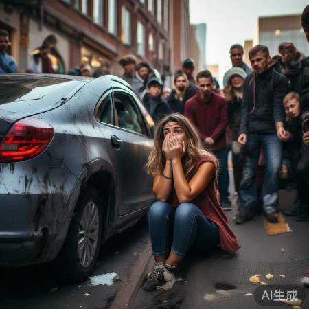 女子车被狗啃事件热议