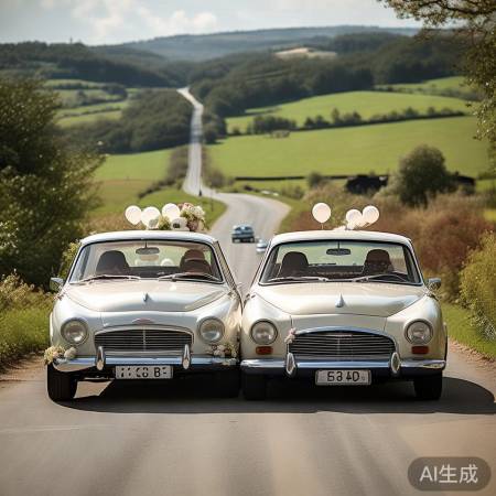 婚车小路偶遇，碰头谁也不让谁