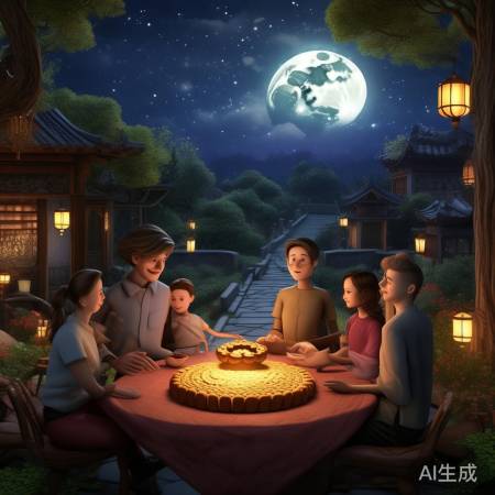 中秋拜月祈团圆