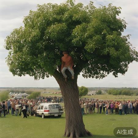 游客树上被困一小时