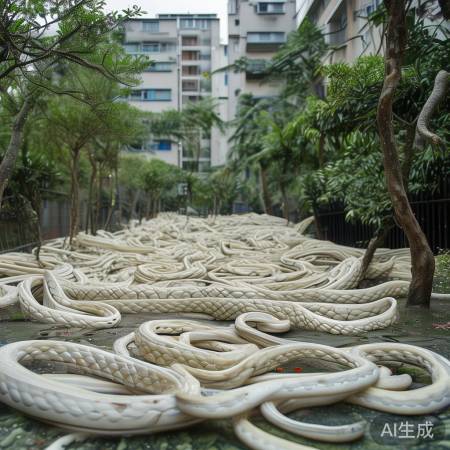 广州小区惊现大蛇窝！数百蛇随意穿梭，居民生活受影响