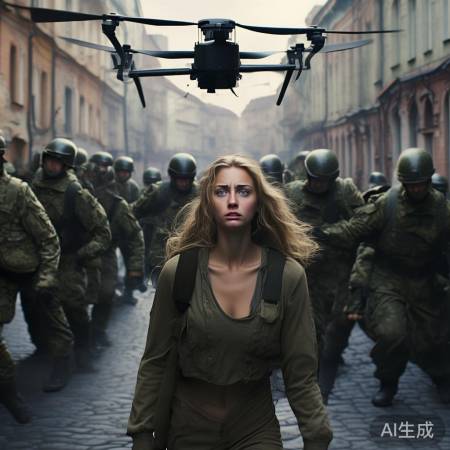 无人机救美女脱险