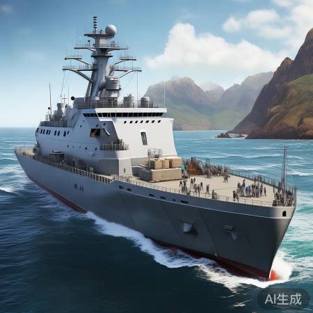 海军万吨补给舰驻守黄岩岛海域，展现国力