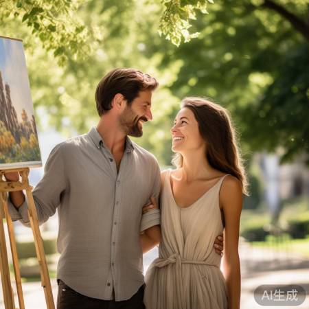 夫妻艺术蜜月爱情