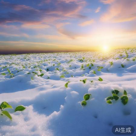 北方罕见绿叶雪现象惊现，探寻自然奇观背后的奥秘