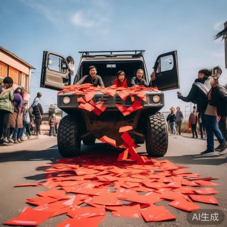 越野车主拦路索红包，伴郎团抬车引热议