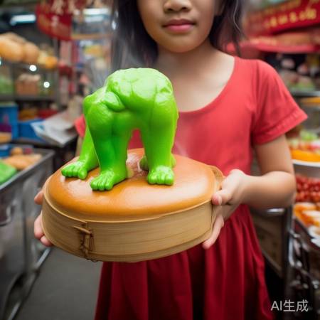 广东小女孩带浆蟑螂馒头新吃法