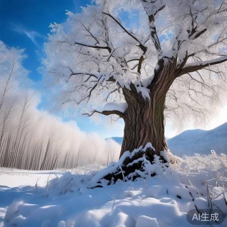 中国广袤大地雪景美