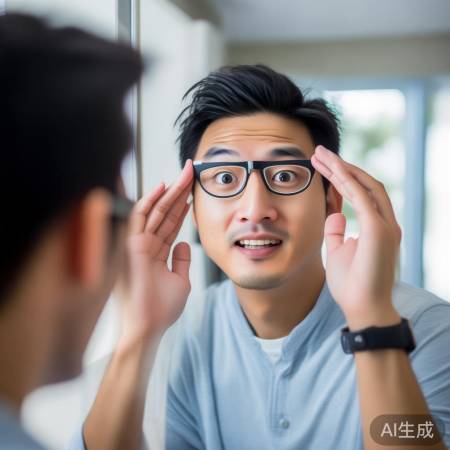 男子激光手术摘镜，视力提升