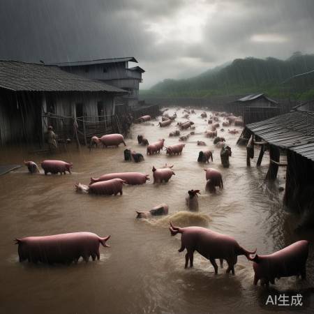 荆门降雨：养猪场被淹消息不实，官方辟谣