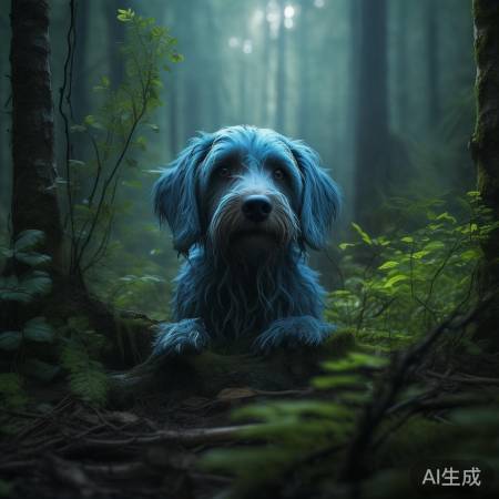 蓝色狗狗生活不易