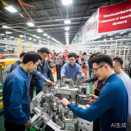 中国工厂待展示,中韩合作是机遇