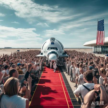 航天员凯旋迎接