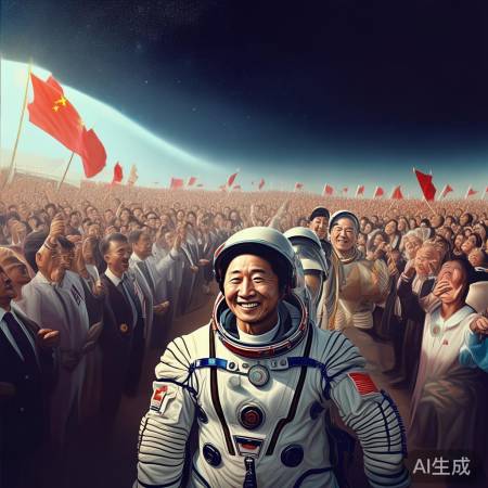 航天员凯旋，国家骄傲庆祝
