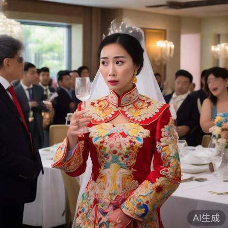 婚礼旗袍意外尴尬