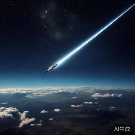 太空飞船夜空奇观