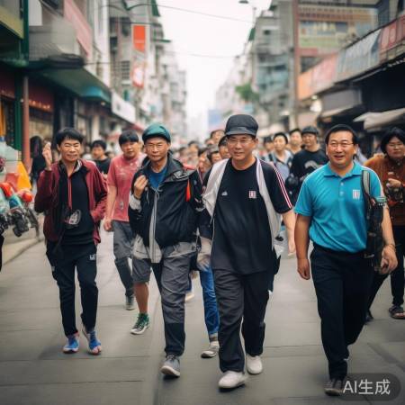 泰州球迷独特风采：行走间散发独特气势