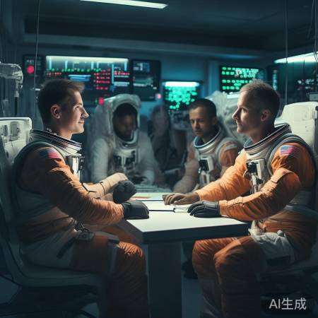 航天员辛苦生活写照