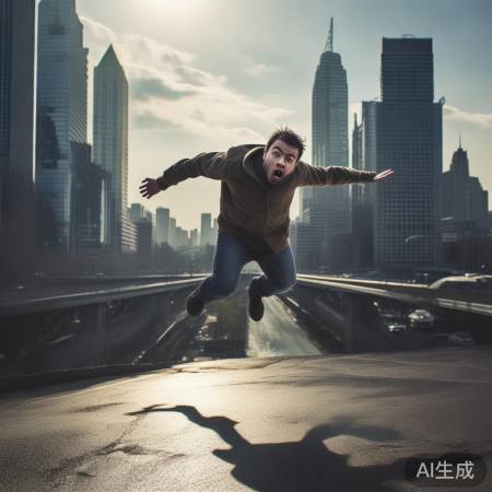 男子跳桥，生命警示