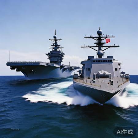 尼米兹号航母南海秀肌肉，055