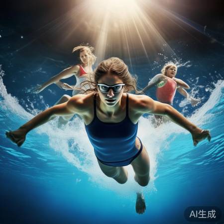 全红婵跳水自由泳无敌,拼搏精神