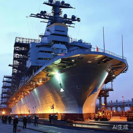 我国第三艘航母建造中