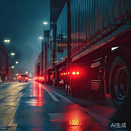 大货车闯红灯,网友热议。