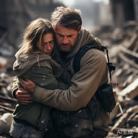 记者拥抱幸存者,守护真相