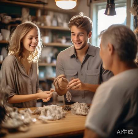 姐弟默契推销,顾客开心,温馨满
