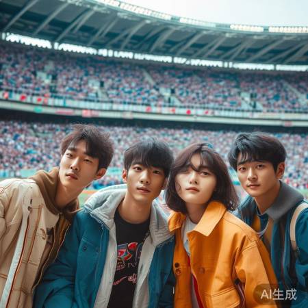 古惑仔4人组全运会中山装同框，重温经典瞬间