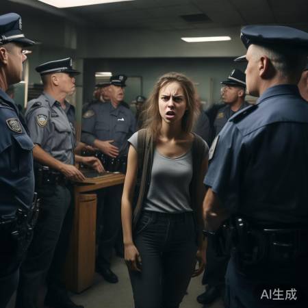 秦雯情绪激动与警方冲突