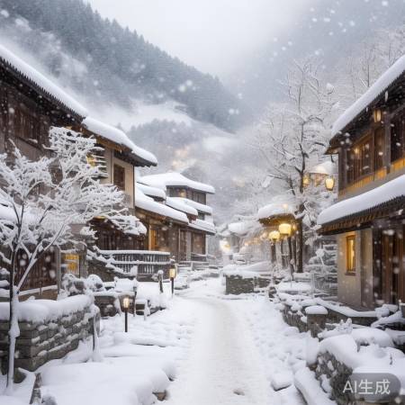 雪后驻马店,水墨画世界