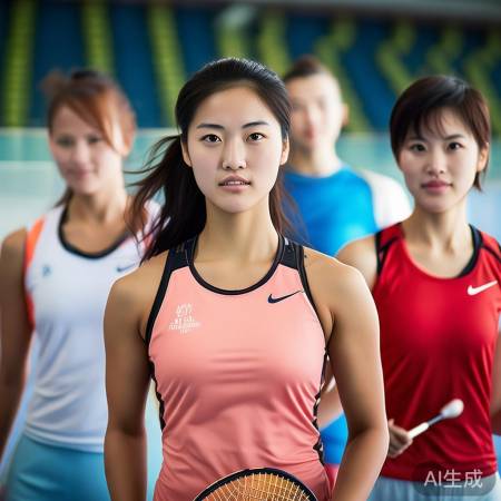 王曼昱全程加油，四位女生齐声助力！