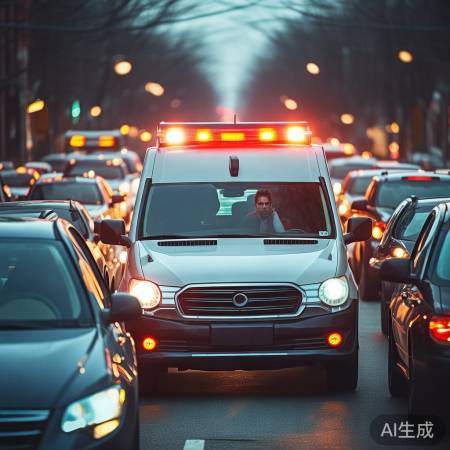 早高峰私家车默契让行救护车，温情守护生命通道