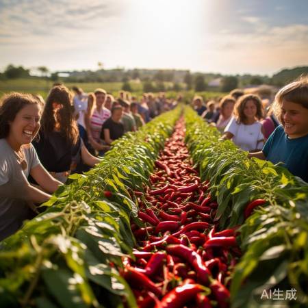 千亩辣椒免费摘系谣言，网警查处真相揭晓